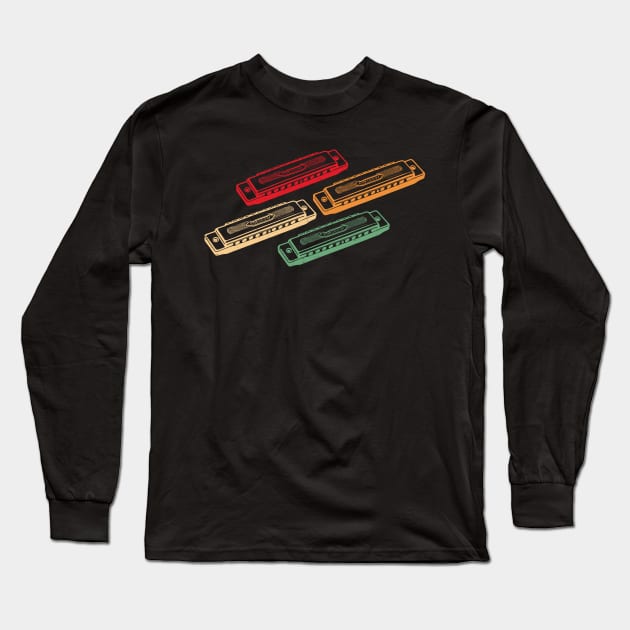 harmonica Long Sleeve T-Shirt by ris_kiefendi